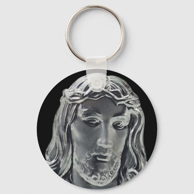 Jesus B&W Image Schlüsselanhänger (Vorderseite)