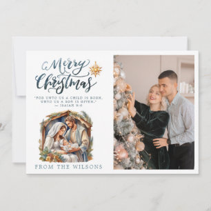 Jesus-Baby in der Krippe-Weihnachtskarte Feiertagskarte