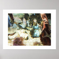 Jesus-Baby in einer Unterwasser-Krippe
