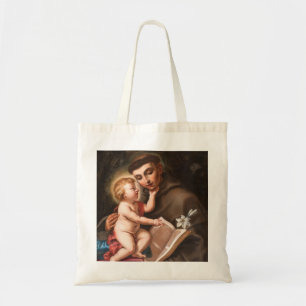 Jesus-Baby mit der Heiligen Anthony von Padua Tragetasche