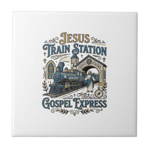 Jesus Bahnhof Gospel Express Jesus Zug Sta Fliese