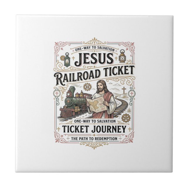 Jesus Bahnticket Reise Jesus Bahnticket Fliese (Vorderseite)