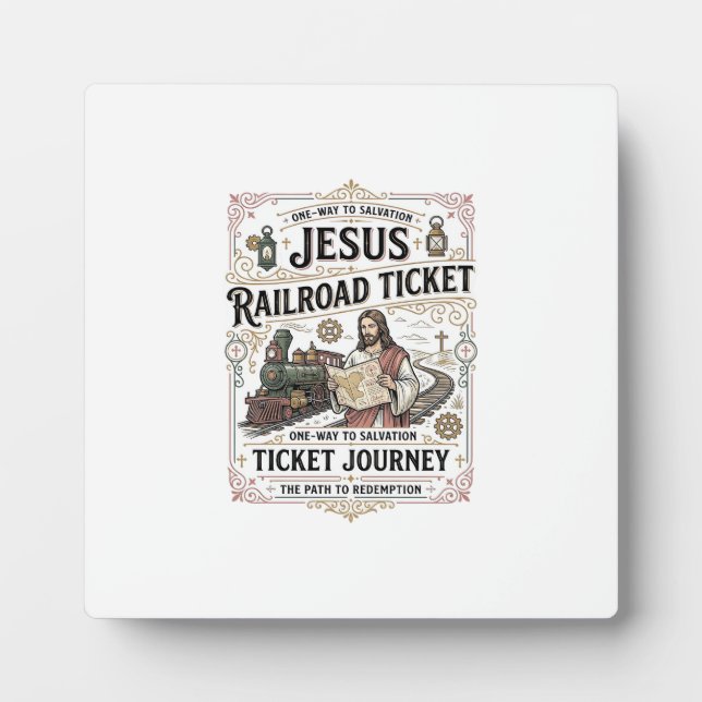 Jesus Bahnticket Reise Jesus Bahnticket Fotoplatte (Vorderseite)