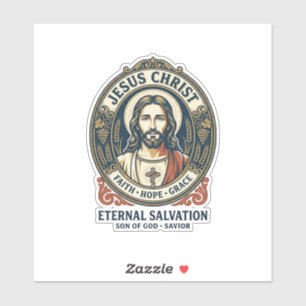Jesus Barbier Herrenpflege Grafik T-Shirt Christli Aufkleber