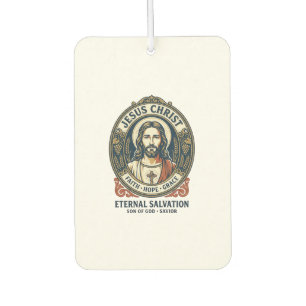 Jesus Barbier Herrenpflege Grafik T-Shirt Christli Autolufterfrischer
