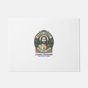 Jesus Barbier Herrenpflege Grafik T-Shirt Christli Fußmatte