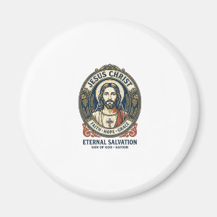 Jesus Barbier Herrenpflege Grafik T-Shirt Christli Magnet