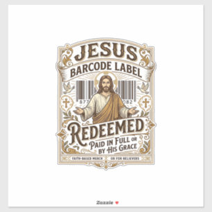 Jesus Barcode Etikett Erlöst Jesus Barcode Erlöst