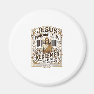 Jesus Barcode Etikett Erlöst Jesus Barcode Erlöst Magnet