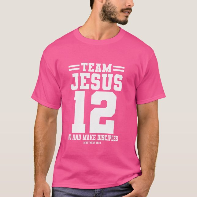 Jesus Baseball Team Jesus Christlich Matthew 2819  T-Shirt (Vorderseite)