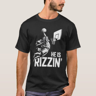 Jesus Basketball Er ist Rizzin lustig Christlich  T-Shirt