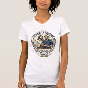 Jesus Bauhandwerk Berufsshirt Christliches Grafik_ T-Shirt