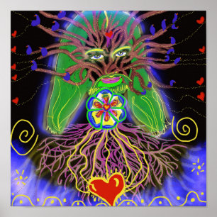 Jesus, Baum des Lebens Poster