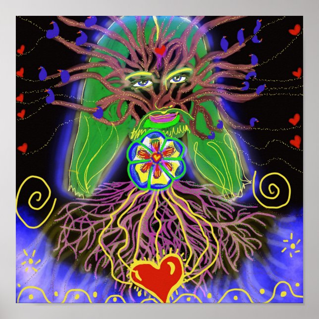 Jesus, Baum des Lebens Poster (Vorne)