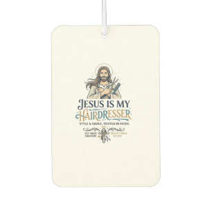 Jesus Beauty Salon Friseur T-Shirt Inspiration Autolufterfrischer
