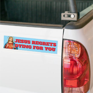 JESUS BEDAUERT, DYS FÜR SIE ZU TÄTIGEN AUTOAUFKLEBER