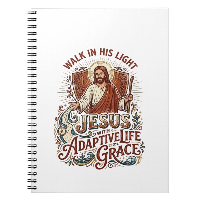 Jesus-Behindert-Shirt Inspiration Notizblock (Vorderseite)