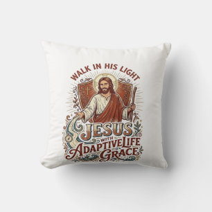 Jesus-Behindertenhilfe-T-Shirt Inspiration Kissen