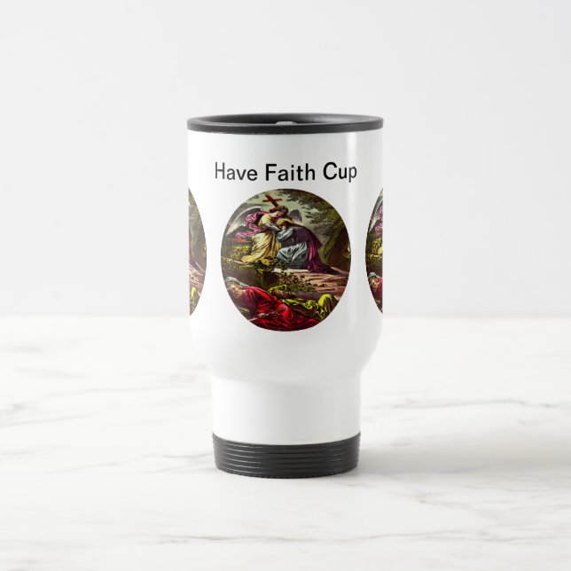 Jesus bei der Gethsemane-Tasse Reisebecher (Mittel)