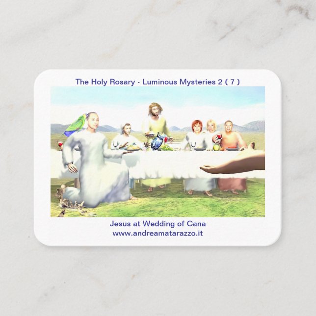 Jesus bei der Hochzeit der Kana-Heiligen Platzkarte (Vorderseite)