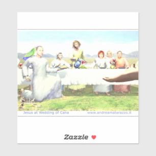 Jesus bei der Hochzeit von Cana Aufkleber