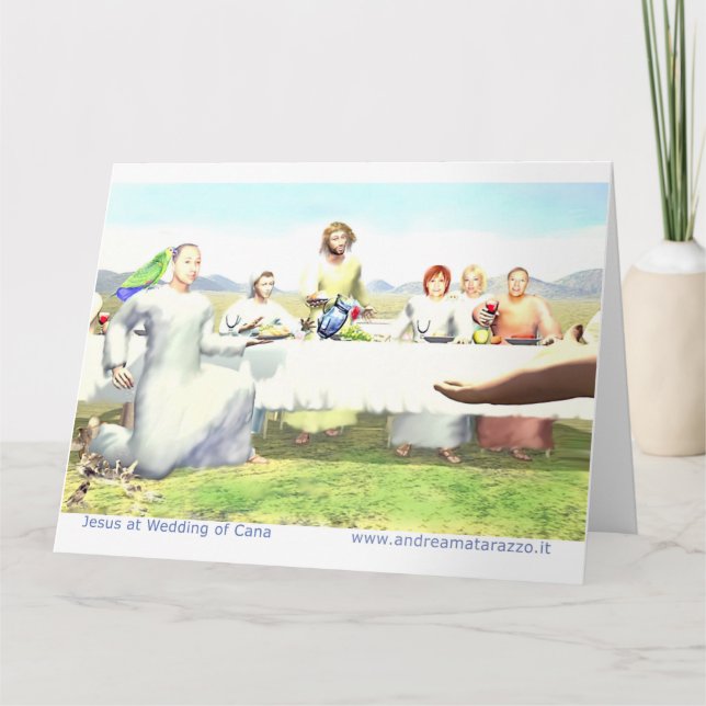 Jesus bei der Hochzeit von Cana Karte (Vorderseite)