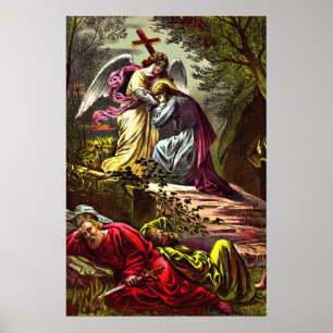 Jesus bei Gethsemane spricht mit dem Winkel Poster