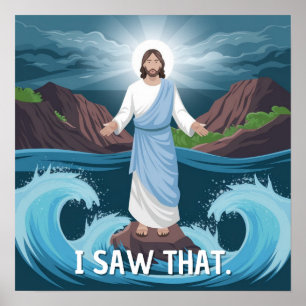 Jesus beobachtet dich, ich habe gesehen, dass Jesu Poster