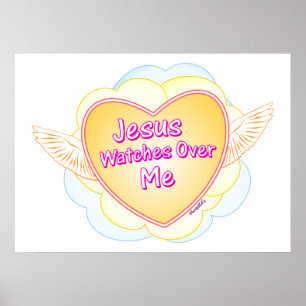 Jesus beobachtet mich poster
