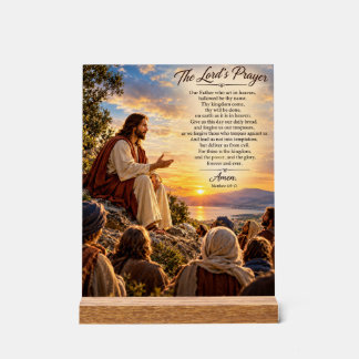Jesus Bergpredigt Vaterunser Acrylschild