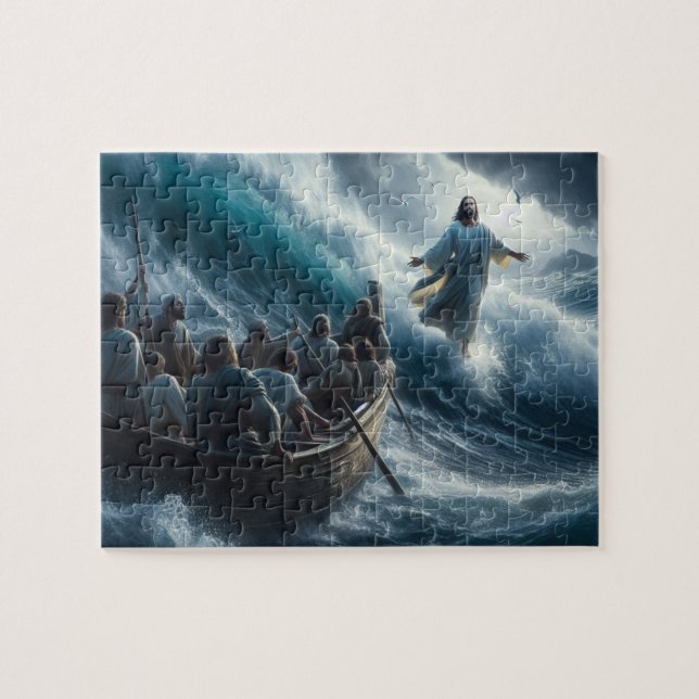 Jesus beruhigt das Wasser Puzzle (Horizontal)