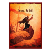 Jesus beruhigt den Sturm | Bibel Verse Poster