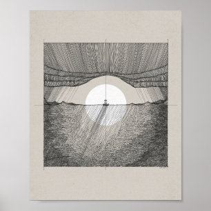 Jesus beruhigt den Sturm - Hush, sei noch Bibelmau Poster