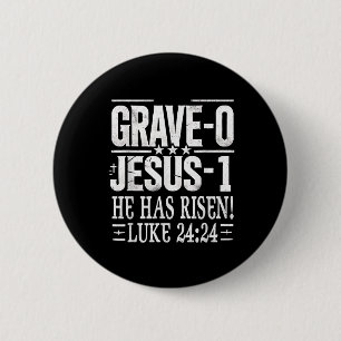 Jesus besiegte Grab am Ostersonntag ist er auferst Button