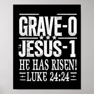 Jesus besiegte Grab am Ostersonntag ist er auferst Poster