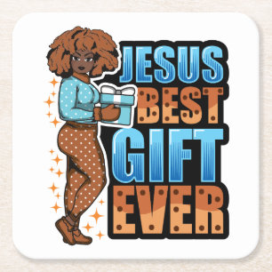 Jesus Best Geschenk je frohe Weihnachten Pajama Me Rechteckiger Pappuntersetzer