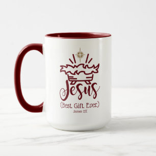 JESUS BESTES GESCHENK ALLERZEIT Rot Schrift Weihna Tasse