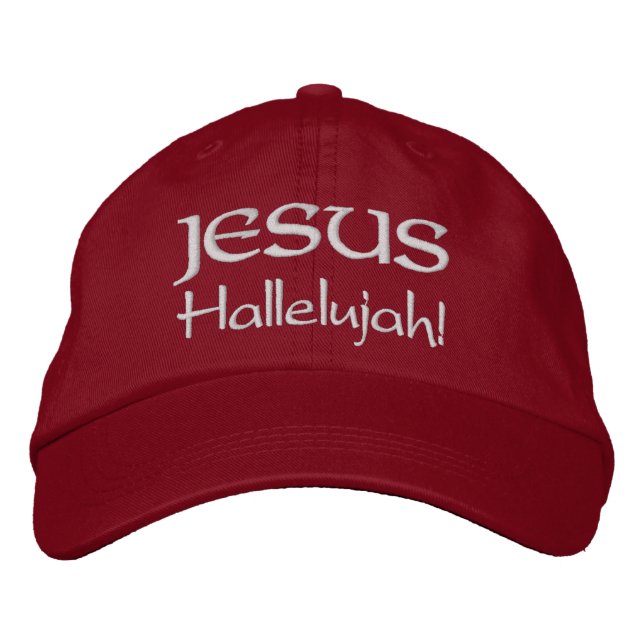 Jesus Bestickte Baseballkappe (Vorderseite)