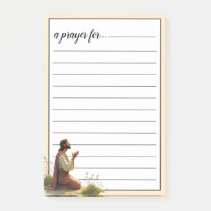 Jesus betet im Garten Gebetsraum im Kriegskabinett Post-it Klebezettel