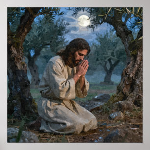 Jesus betet im Garten Poster und Drucke