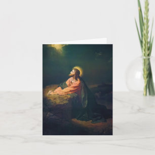 Jesus betet im Garten von Gethsemane Karte