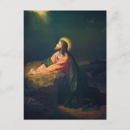 Jesus betet im Garten von Gethsemane  Postkarte