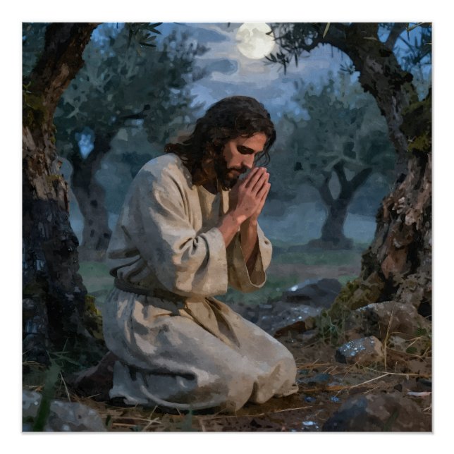 Jesus betet poster (Vorderseite)