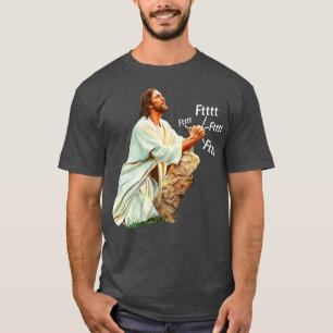 Jesus betet zum himmlischen Furzer T-Shirt