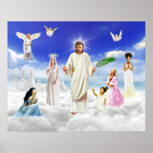 Jesus-Bibel-Engel-Christentum-Religion Poster