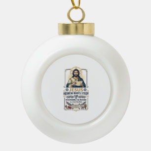 Jesus Bibel Sprachen Hebräisch Griechisch Nerd-Shi Keramik Kugel-Ornament