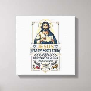 Jesus Bibel Sprachen Hebräisch Griechisch Nerd-Shi Leinwanddruck