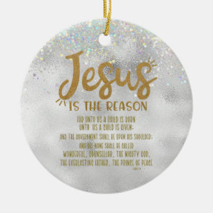 Jesus, Bibelverse Freude am Weihnachtsfest Keramik Ornament