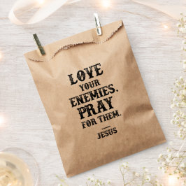 Jesus Bible Verse: Liebe Deine Feinde beten für si Geschenktütchen
