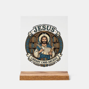 Jesus Bibliothekskartenarchiv Jesus Bibliothekskar Acrylschild